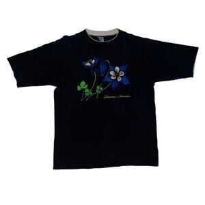 Vintage 80s Eagle Sportswear Silverton Colorado Purple Columbine Nature T-shirt